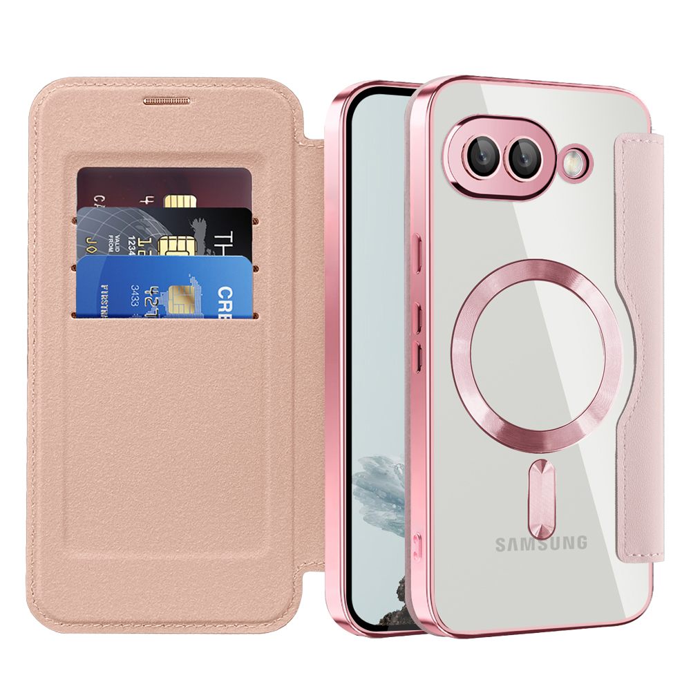 Калъф за Google Pixel 9a - Techsuit SmartMag Book Case - Розов