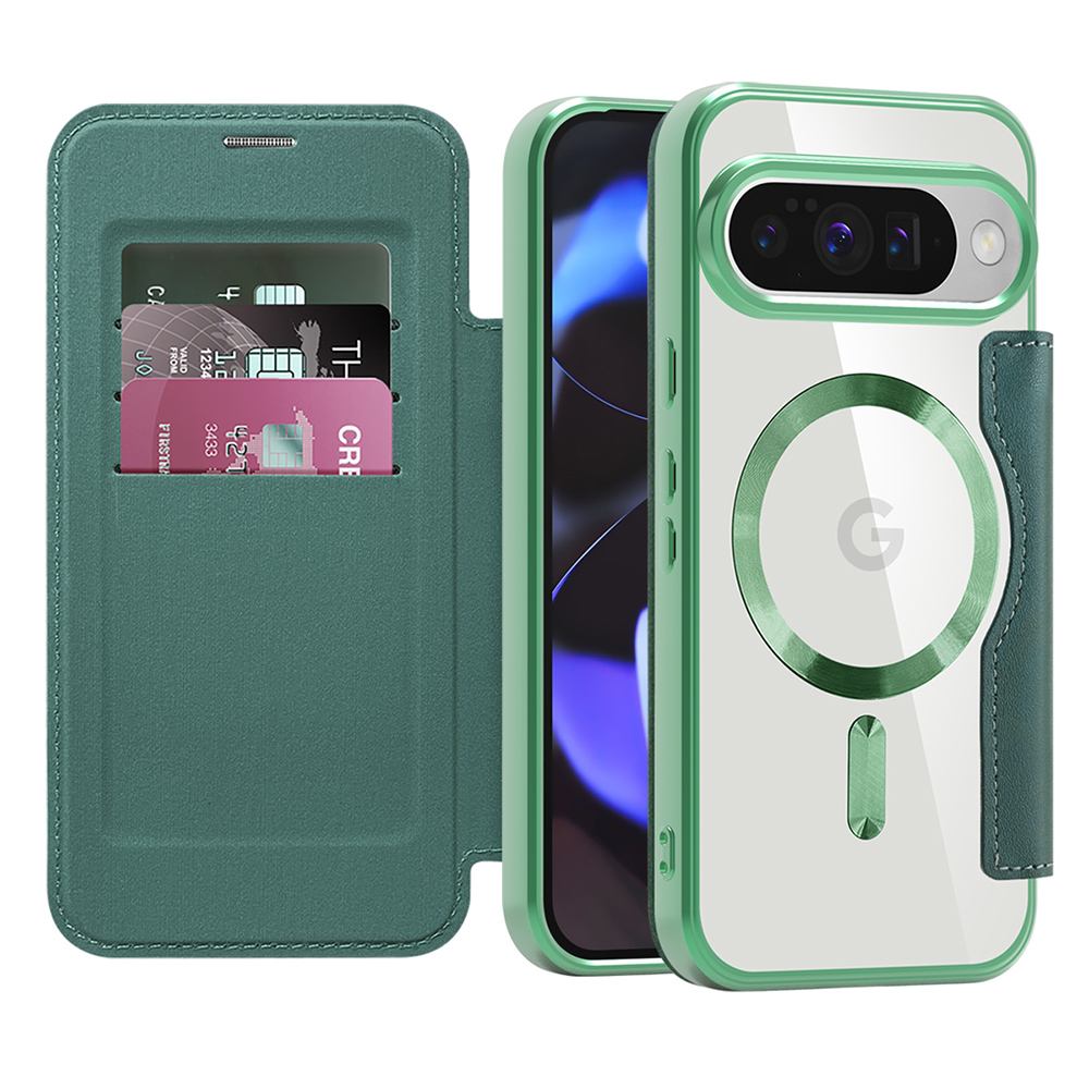 Калъф за Google Pixel 10 / 10 Pro - Techsuit SmartMag Book Case - Зелен