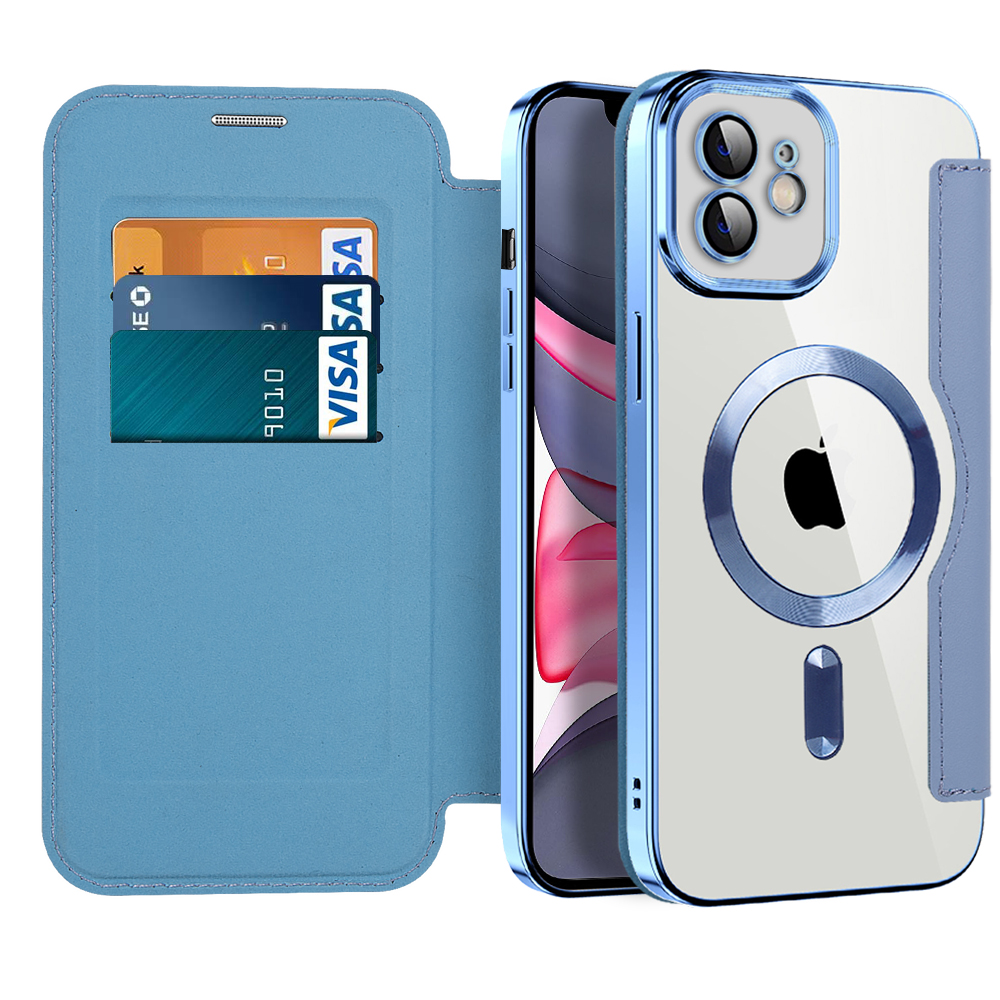 Калъф за iPhone 11 - Techsuit SmartMag Book Case - Светлосин