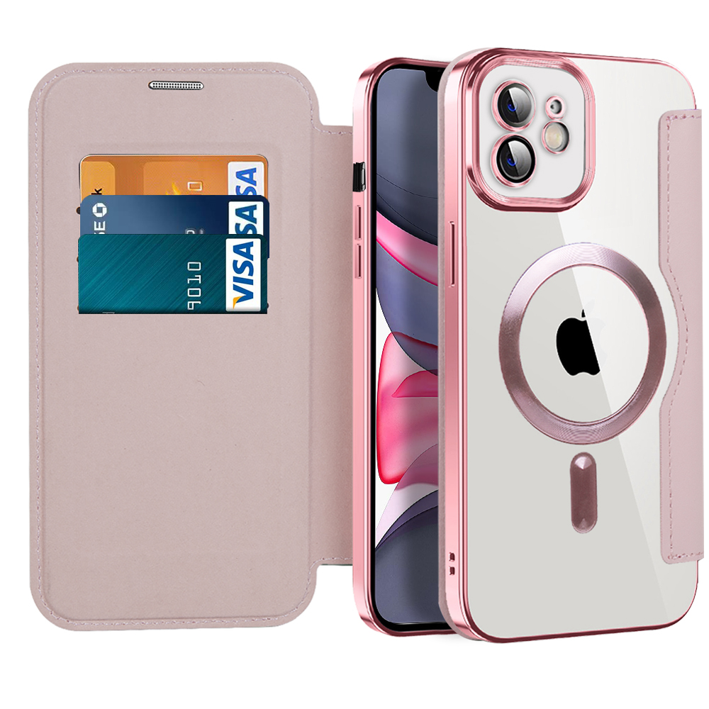Калъф за iPhone 11 - Techsuit SmartMag Book Case - Розов