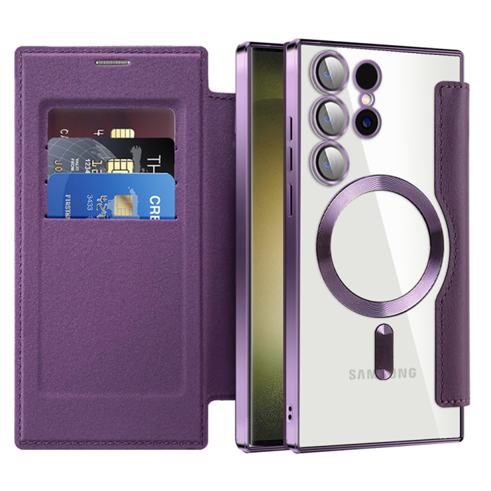 Калъф за Samsung Galaxy S23 Ultra - Techsuit SmartMag Book Case - Лилав