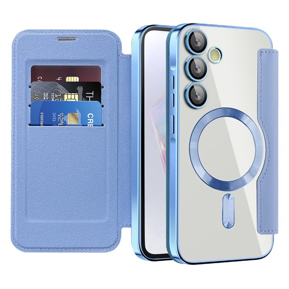 Калъф за Samsung Galaxy A35 5G - Techsuit SmartMag Book Case - Светлосин