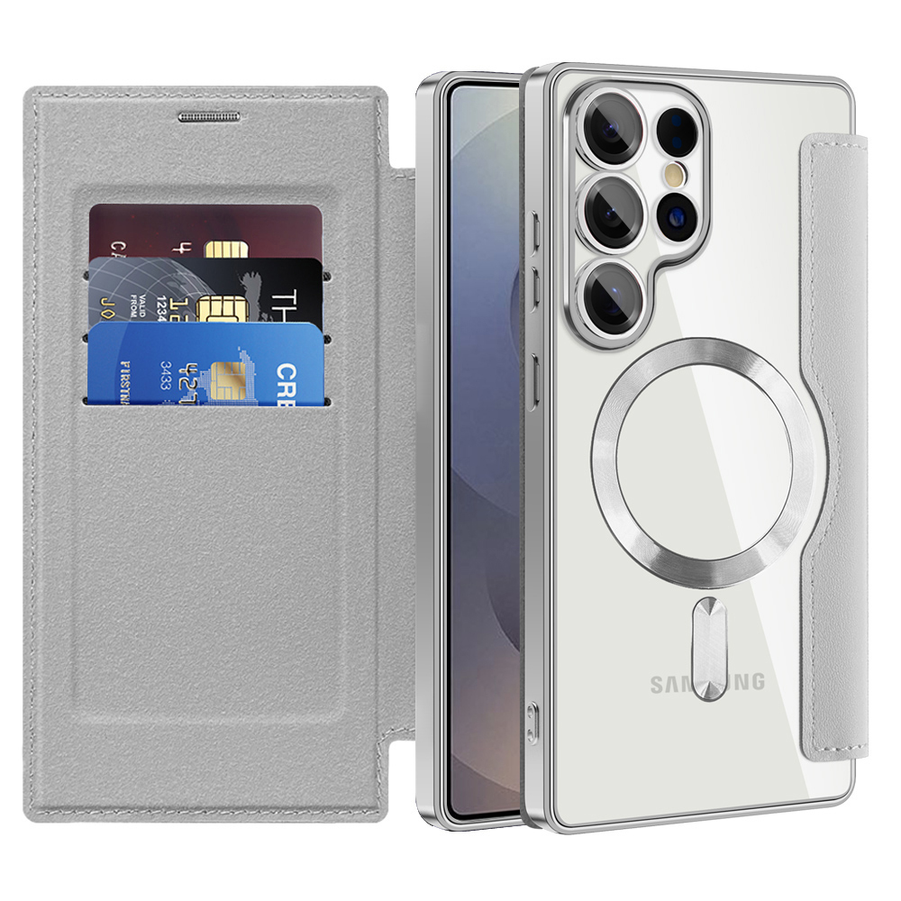 Калъф за Samsung Galaxy S25 Ultra - Techsuit SmartMag Book Case - Сив