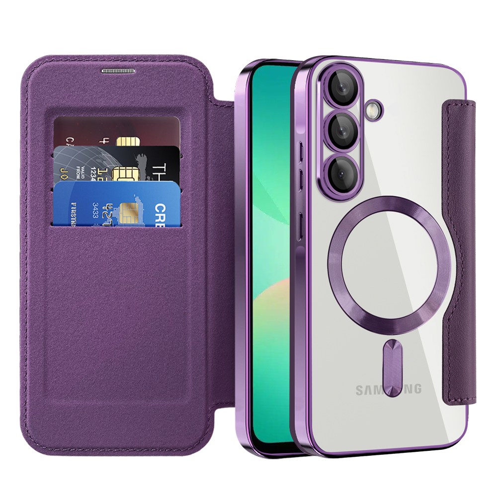 Калъф за Samsung Galaxy A26 5G - Techsuit SmartMag Book Case - Лилав