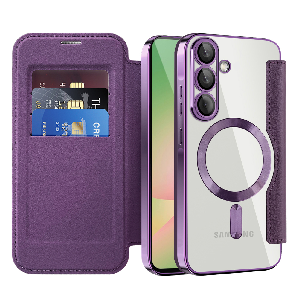 Калъф за Samsung Galaxy A56 5G - Techsuit SmartMag Book Case - Лилав