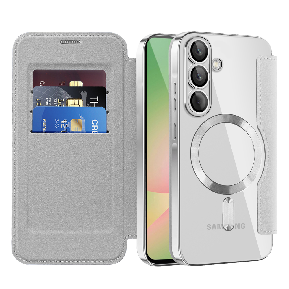 Калъф за Samsung Galaxy A56 5G - Techsuit SmartMag Book Case - Сив