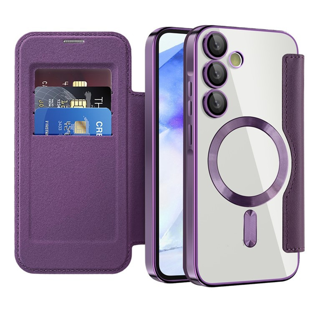 Калъф за Samsung Galaxy A55 5G - Techsuit SmartMag Book Case - Лилав