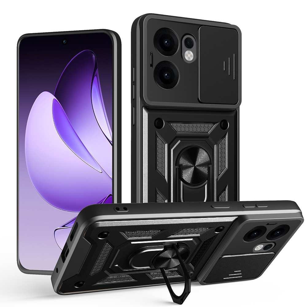 Калъф за Oppo Reno13 F 4G / Reno13 F 5G / Reno13 FS 5G - Techsuit CamShield Series - Черен