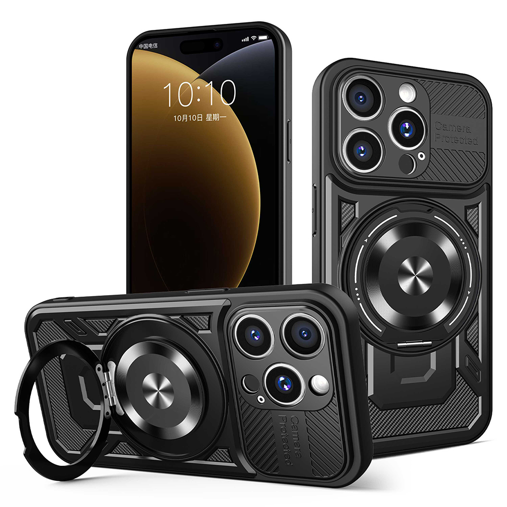 Калъф за iPhone 15 Pro - Techsuit RuggedCam - Черен