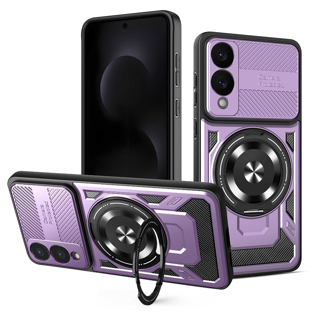 Калъф за Samsung Galaxy S25 Edge - Techsuit RuggedCam - Лилав