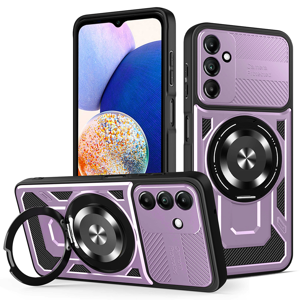 Калъф за Samsung Galaxy A14 4G / A14 5G - Techsuit RuggedCam - Лилав