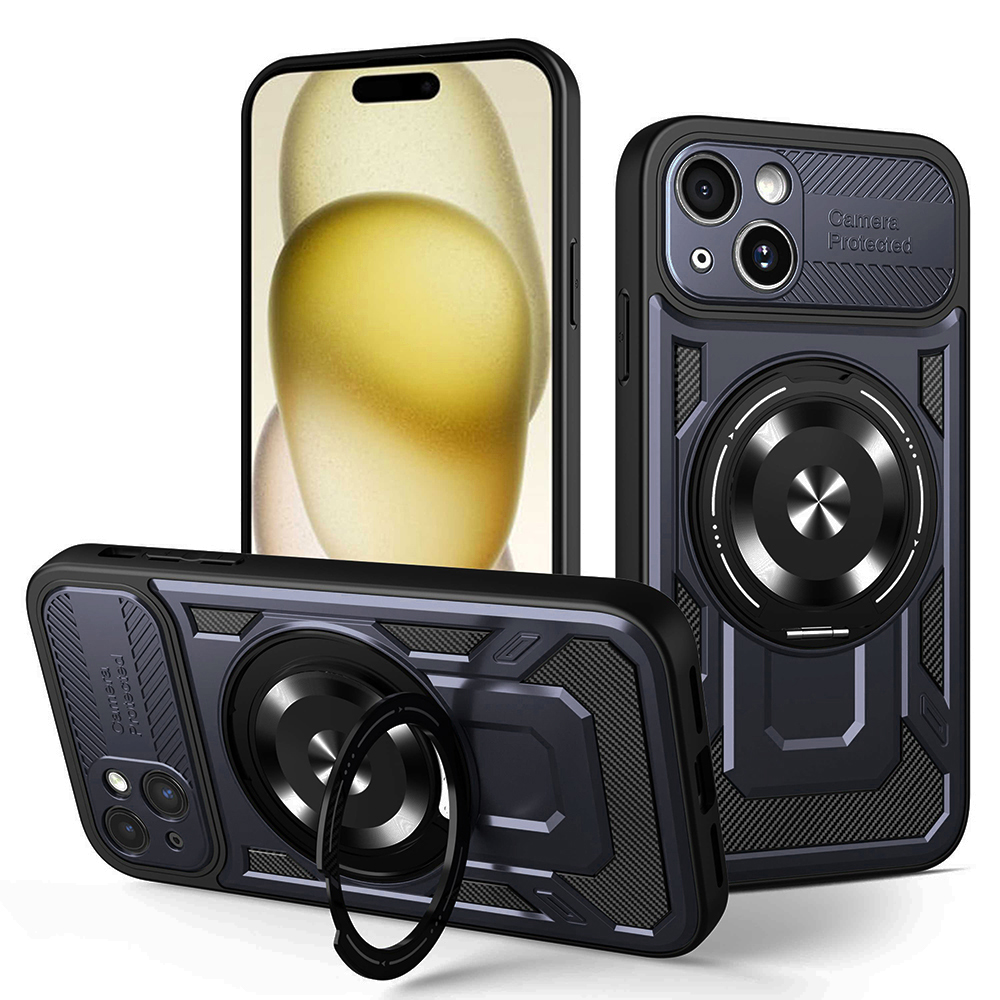 Калъф за iPhone 15 - Techsuit RuggedCam - Син