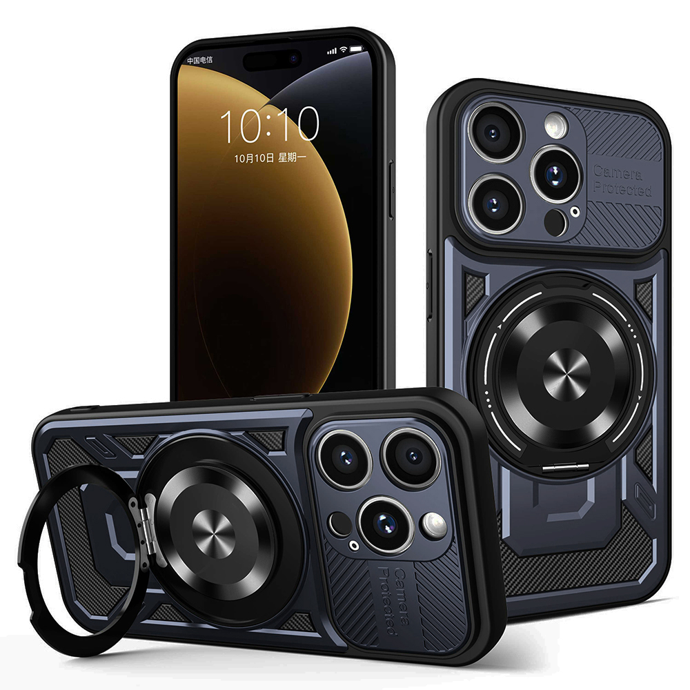 Калъф за iPhone 15 Pro - Techsuit RuggedCam - Син