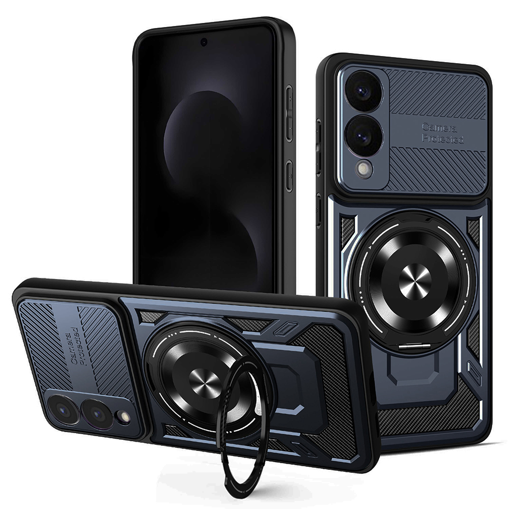Калъф за Samsung Galaxy S25 Edge - Techsuit RuggedCam - Син