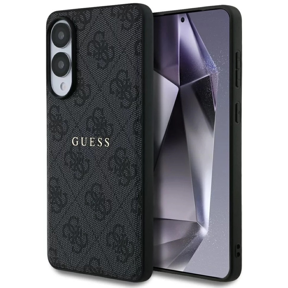 Калъф за Samsung Galaxy S25 Edge - Guess 4G Ring Classic Classic Logo MagSafe (GUHMS25EG4GFRK) - Черен