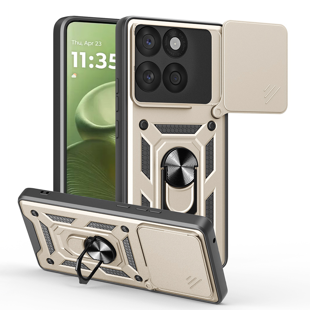 Калъф за Motorola Edge 60 / Edge 60 Fusion - Techsuit CamShield Series - златен