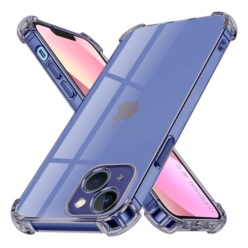 Калъф за iPhone 13 mini - Techsuit Shockproof Прозрачен Silicone - Smoke Черен