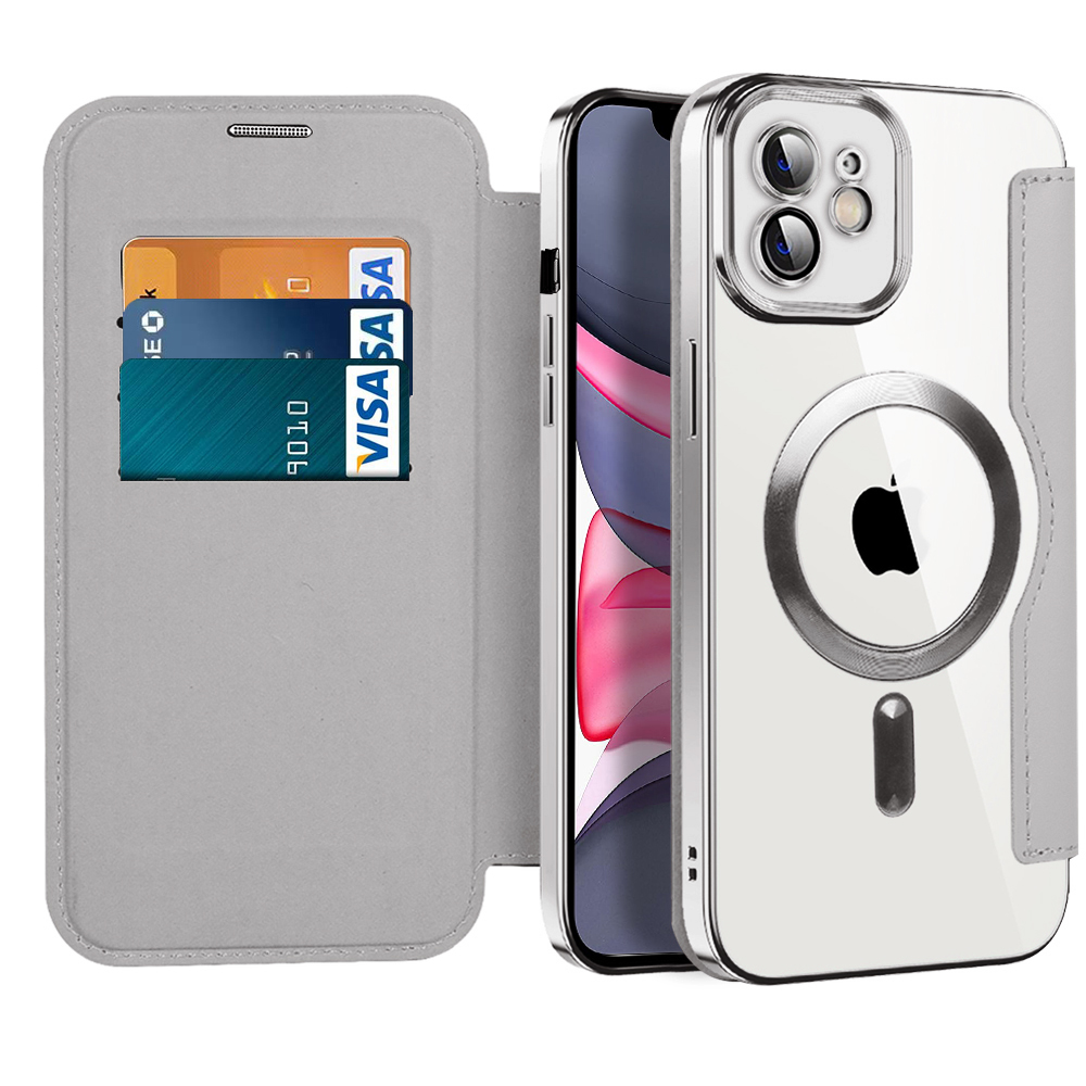Калъф за iPhone 11 - Techsuit SmartMag Book Case - Сив