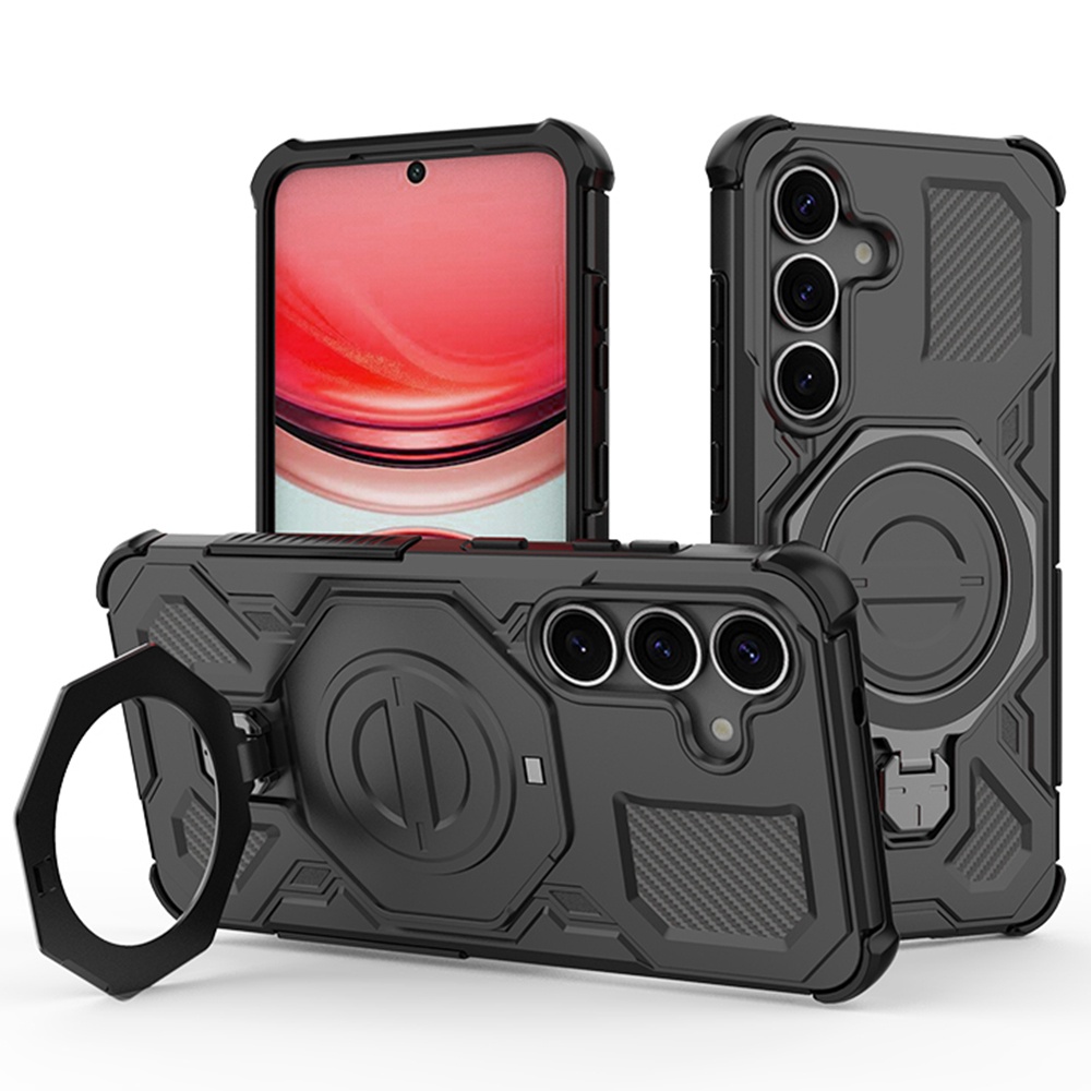 Калъф за Samsung Galaxy S25 - Techsuit Carbon Shield PRO - Черен