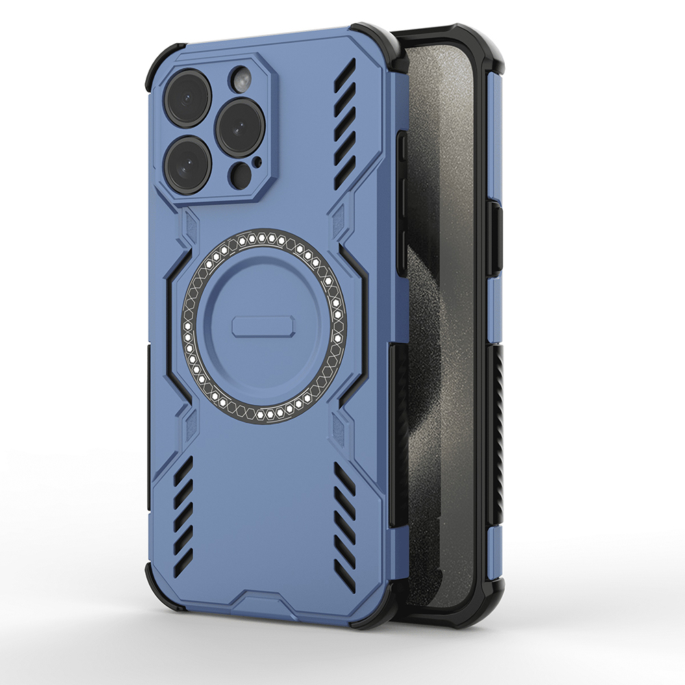 Калъф за iPhone 15 Pro Max - Techsuit ArmorMag Case - Син