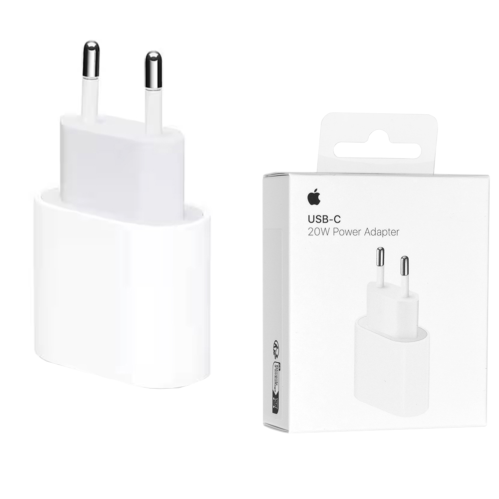 Type-C, 20W - Apple (MD3J4ZM/A) - бял (блистерна опаковка)