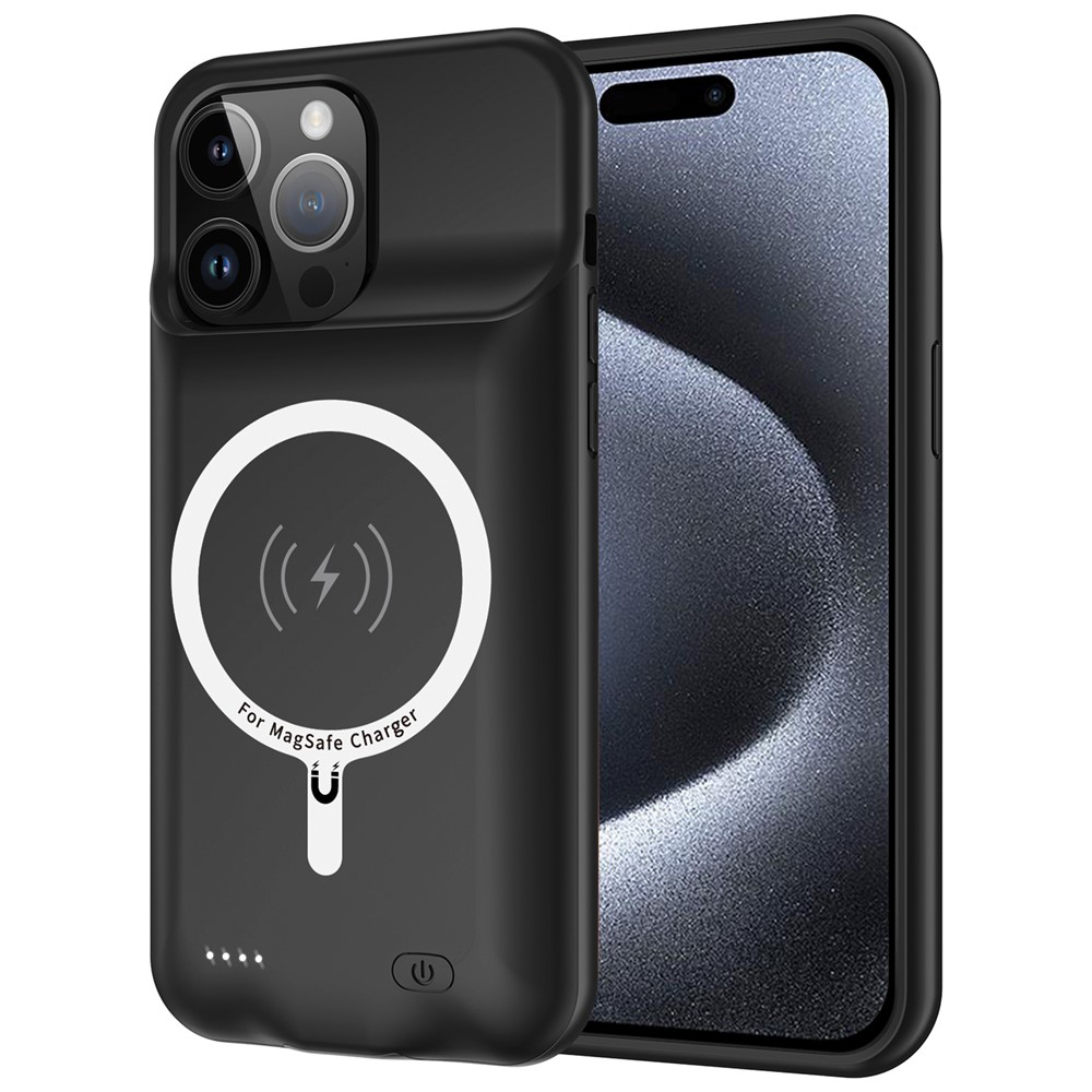 Калъф за iPhone 15 Pro с 7000mAh батерия - Techsuit Power Pro MagSafe - Черен
