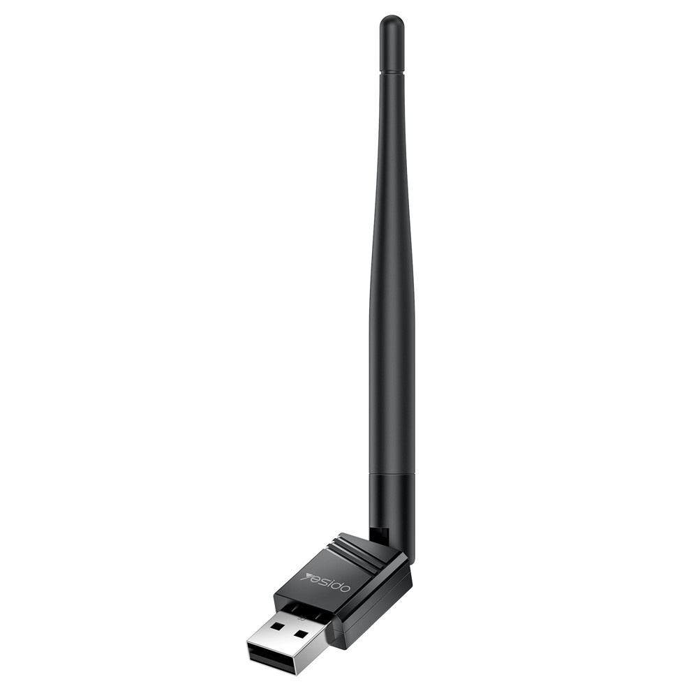 Безжичен Wi-Fi адаптер, USB, 150Mbps - Yesido (WP11) - Черен