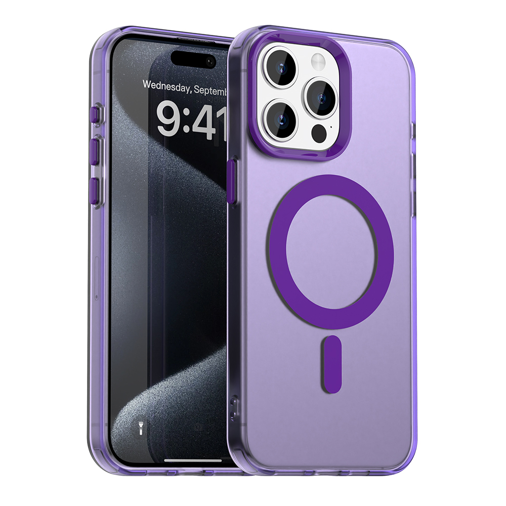 Калъф за iPhone 15 Pro Max - Techsuit CandyCase MagSafe - Лилав