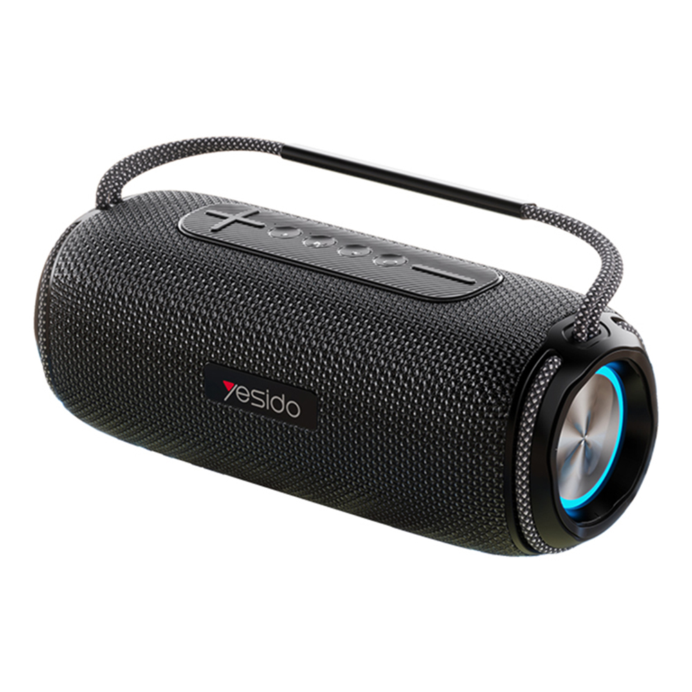 Безжичен високоговорител с RGB светлини, Bluetooth 5.0, TF, USB, AUX, 2600mAh, 40W - Yesido (YSW11) - Черен