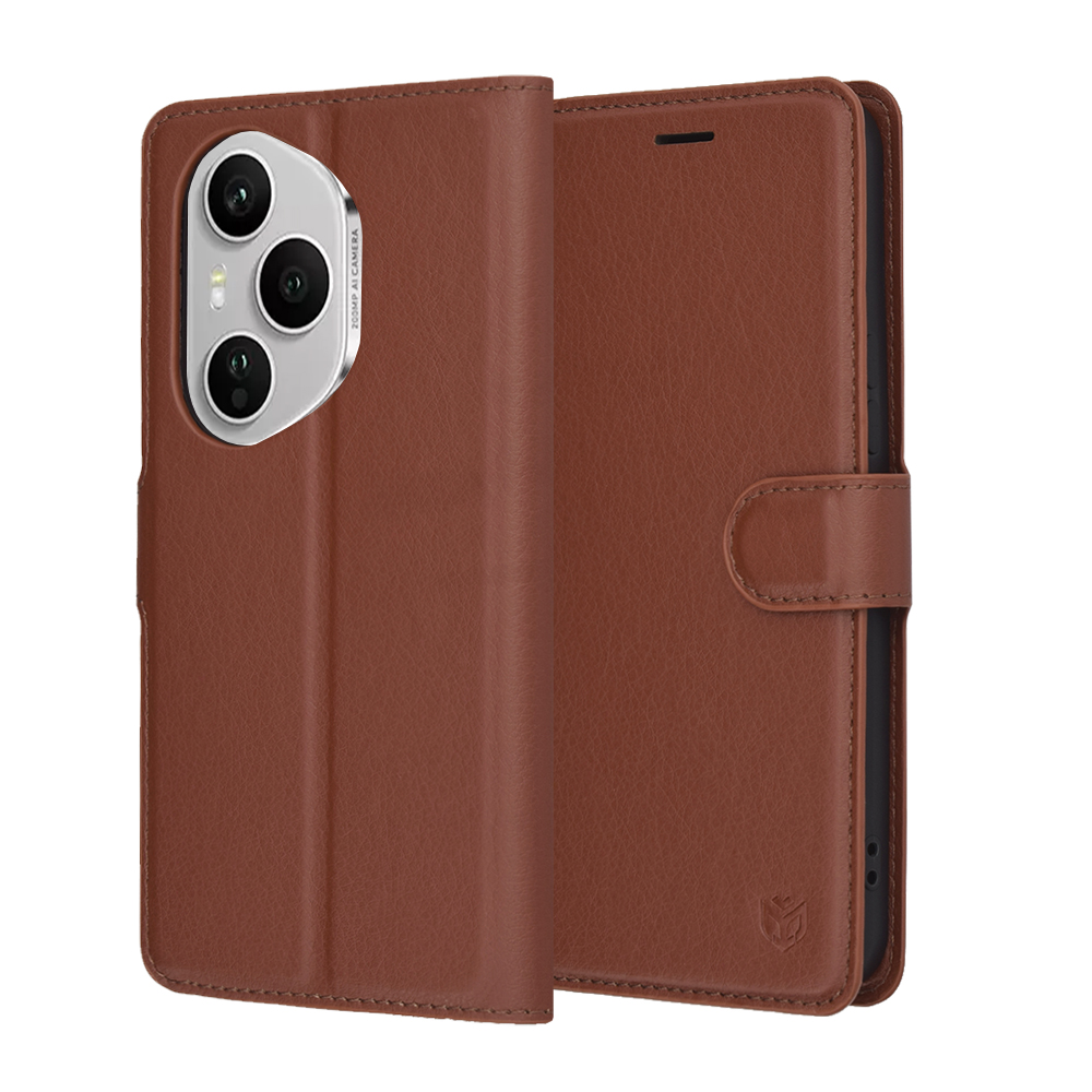 Калъф за Honor 400 Pro - Techsuit Leather Folio - Кафяв