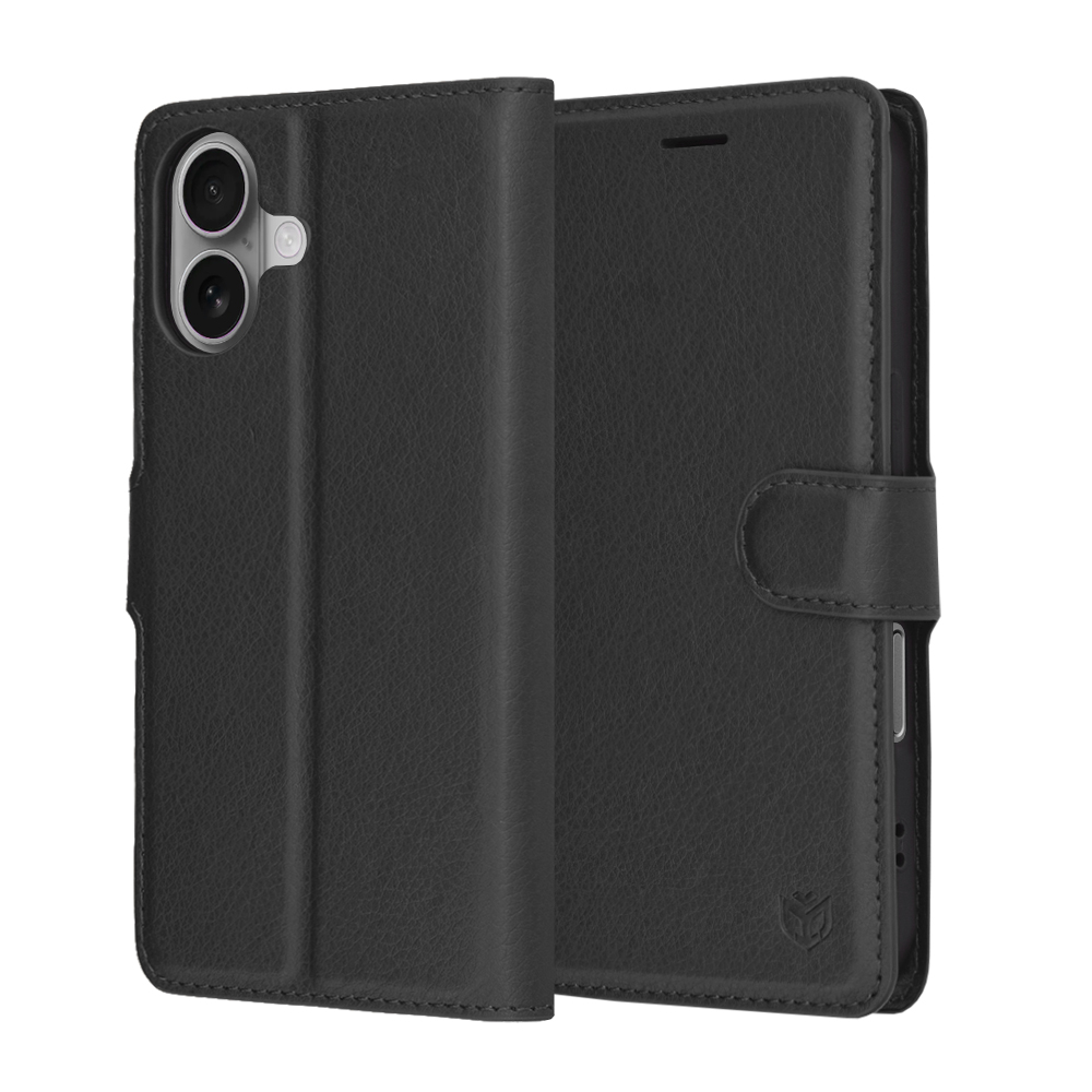 Калъф за iPhone 17 - Techsuit Leather Folio - Черен