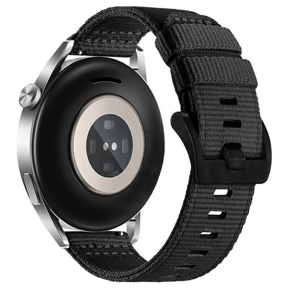 Каишка за Samsung Galaxy Watch (46mm)/Watch 3/Gear S3, Huawei Watch GT/GT 2/GT 3 (46mm) - Techsuit Каишка за часовник 22mm (W070) - Obsidian Черен