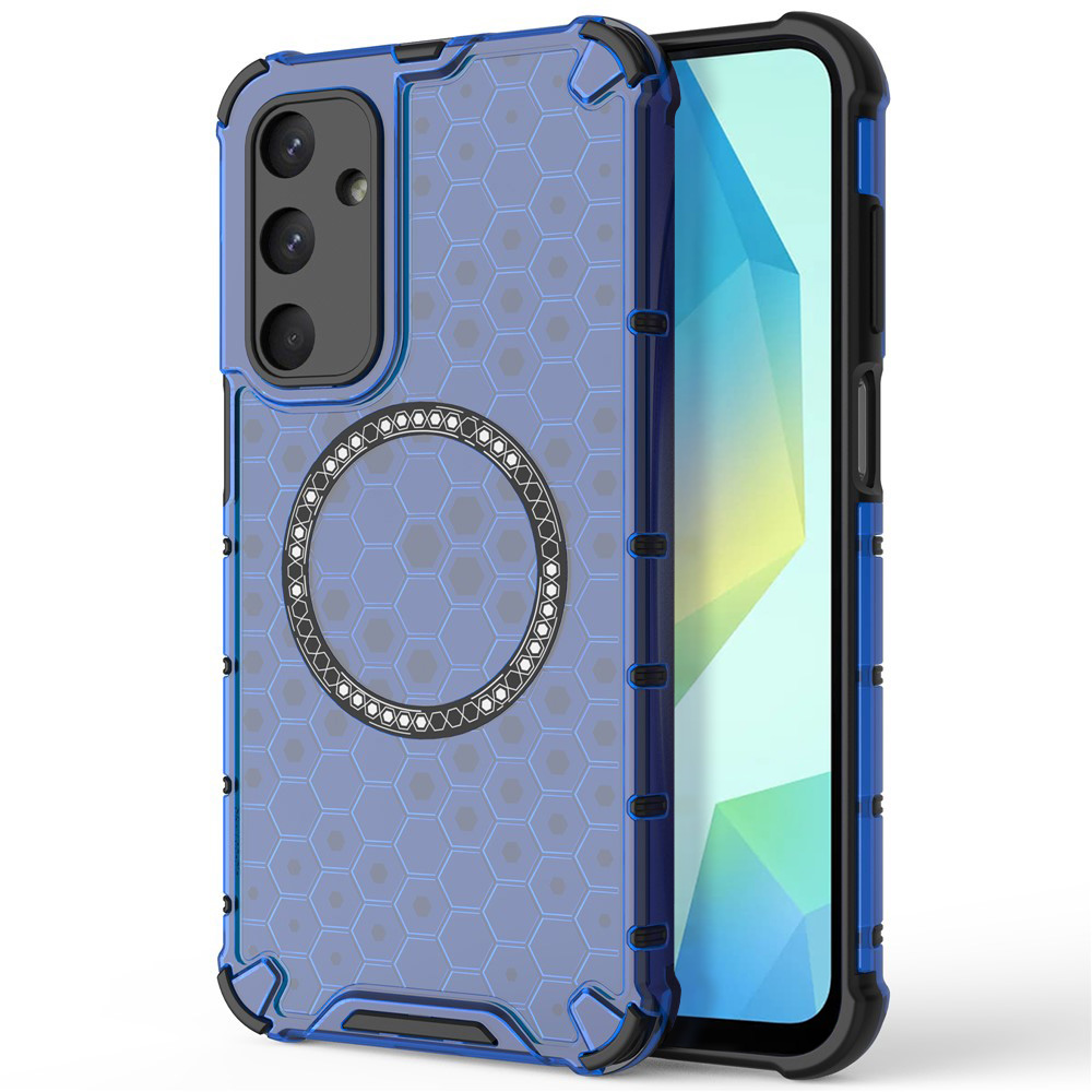 Прозрачен калъф за Samsung Galaxy A16 4G / A16 5G - Techsuit HoneyComb Shield MagSafe MagSafe - Син