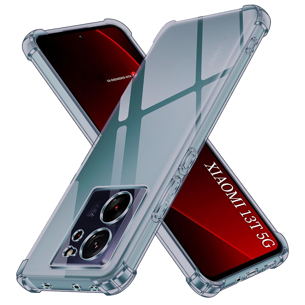 Калъф за Xiaomi 13T / 13T Pro - Techsuit Shockproof Прозрачен Silicone - Smoke Черен