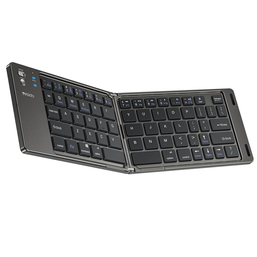 Преносима клавиатура, сгъваема, Type-C, 150mAh, Bluetooth 5.0 - Yesido (KB27) - Черна