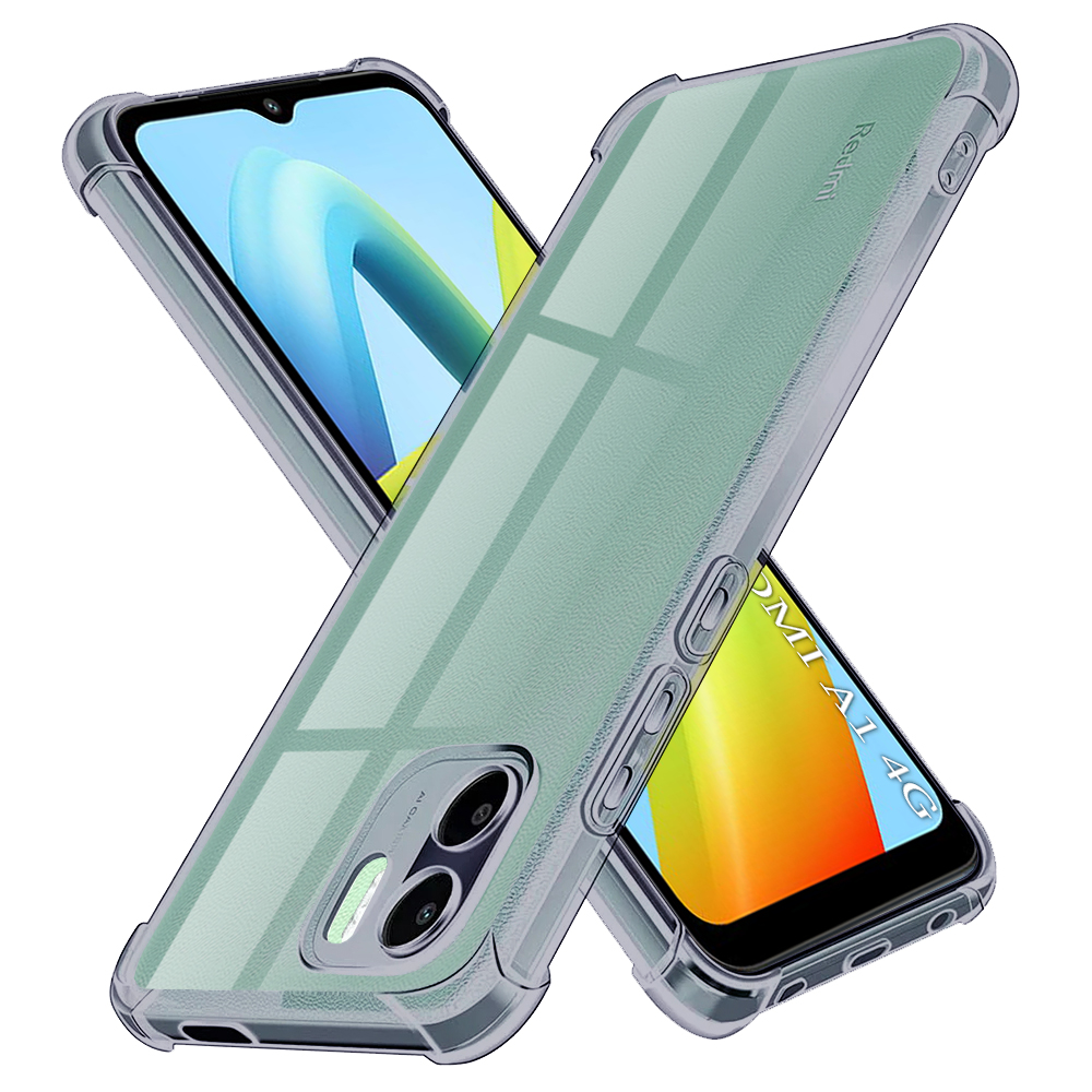 Калъф за Xiaomi Redmi A1 / A2 - Techsuit Shockproof Прозрачен Silicone - Smoke Черен