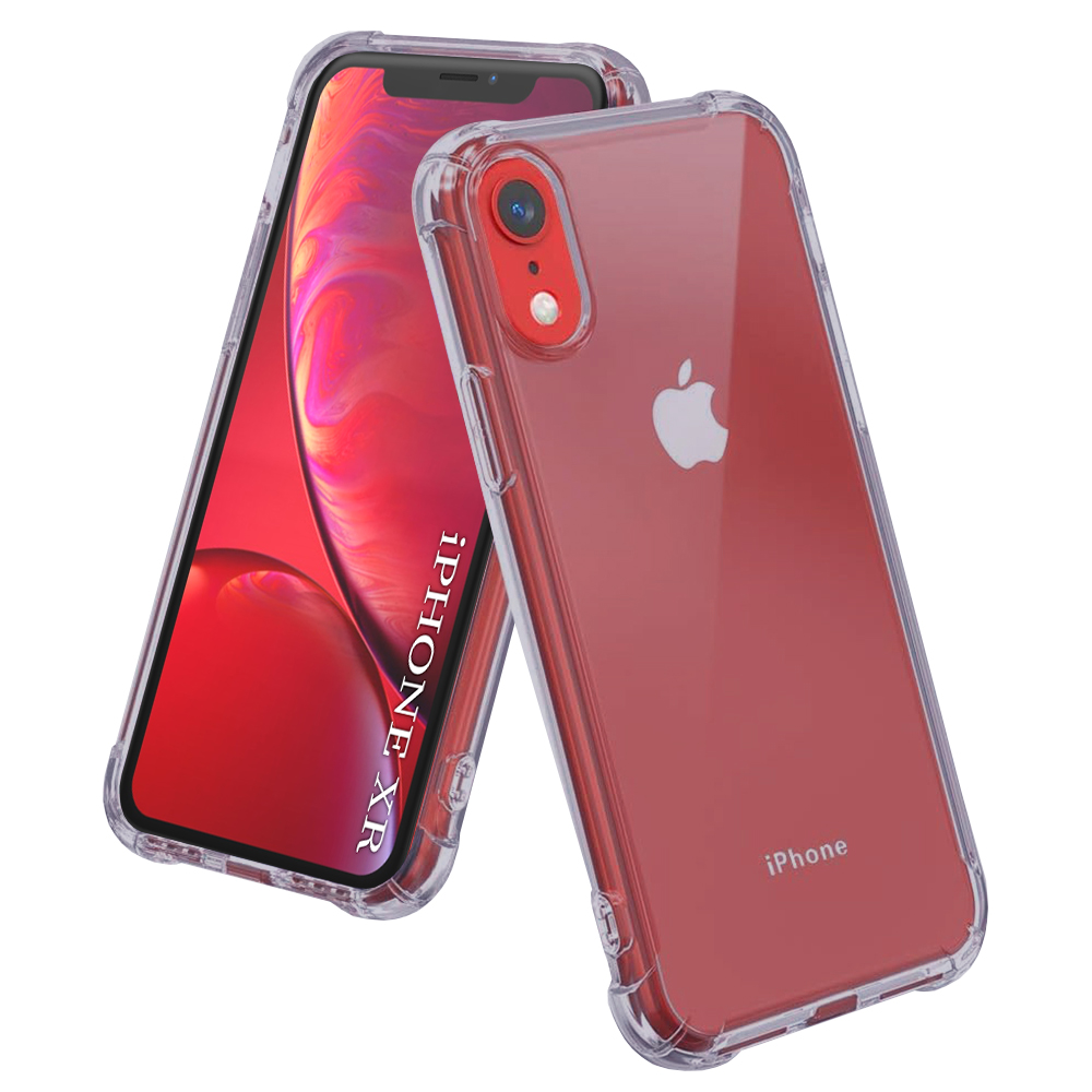 Калъф за iPhone XR - Techsuit Shockproof Прозрачен Silicone - Smoke Черен