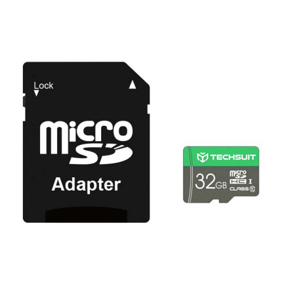 MicroSDHC карта с памет 32GB - Techsuit THCM11 (THCM11832) - Зелен
