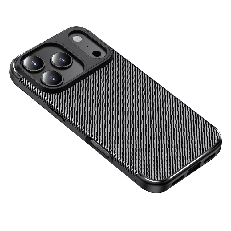 Калъф за iPhone 17 Pro Max - Techsuit CarbonFiber - Черен