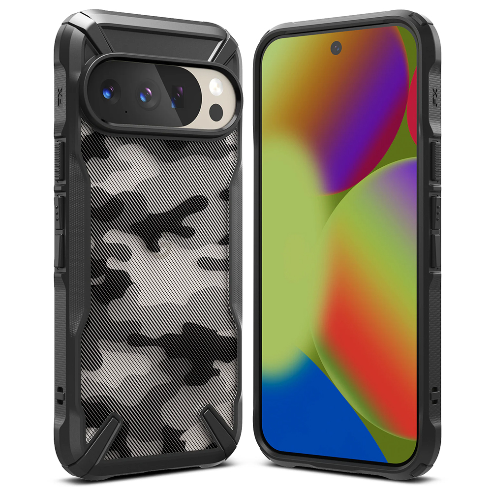 Калъф за Google Pixel 10 / 10 Pro - Ringke Fusion X Design - Camo Черен