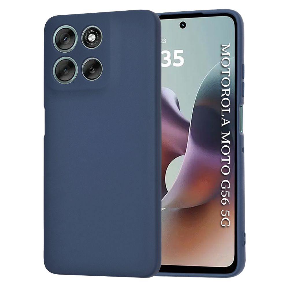 Калъф за Motorola Moto G56 - Techsuit SoftFlex - Тъмносин Син