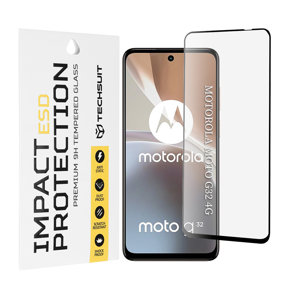 Капак за Motorola Moto G32 - Techsuit ESD Glass - Черен