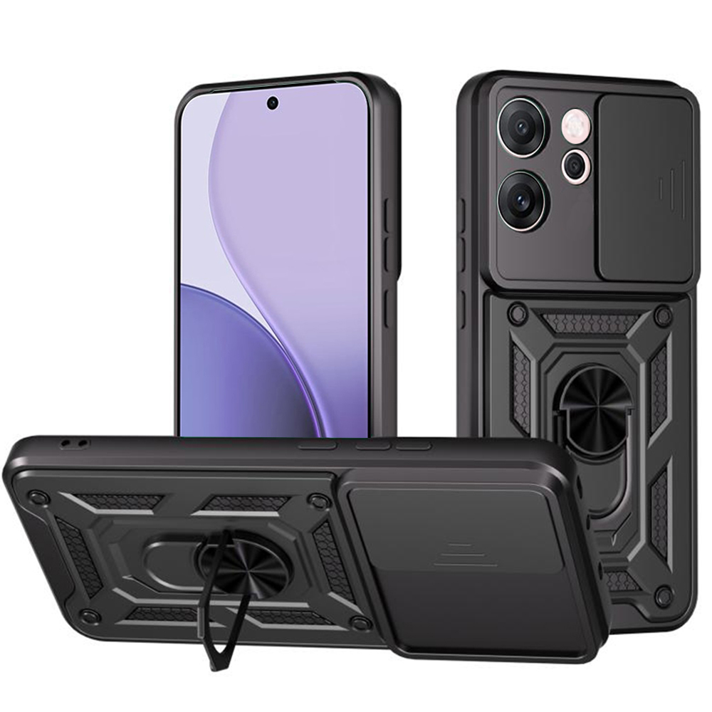 Калъф за Oppo Reno14 F / Reno14 FS 5G - Techsuit CamShield Series - Черен