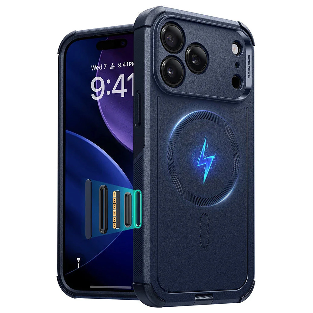 Калъф за iPhone 17 Pro Max - ESR Cyber Halolock - Син
