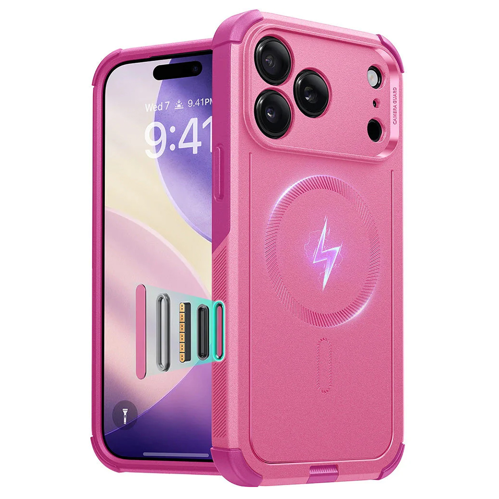 Калъф за iPhone 17 Pro Max - ESR Cyber Halolock - Розов
