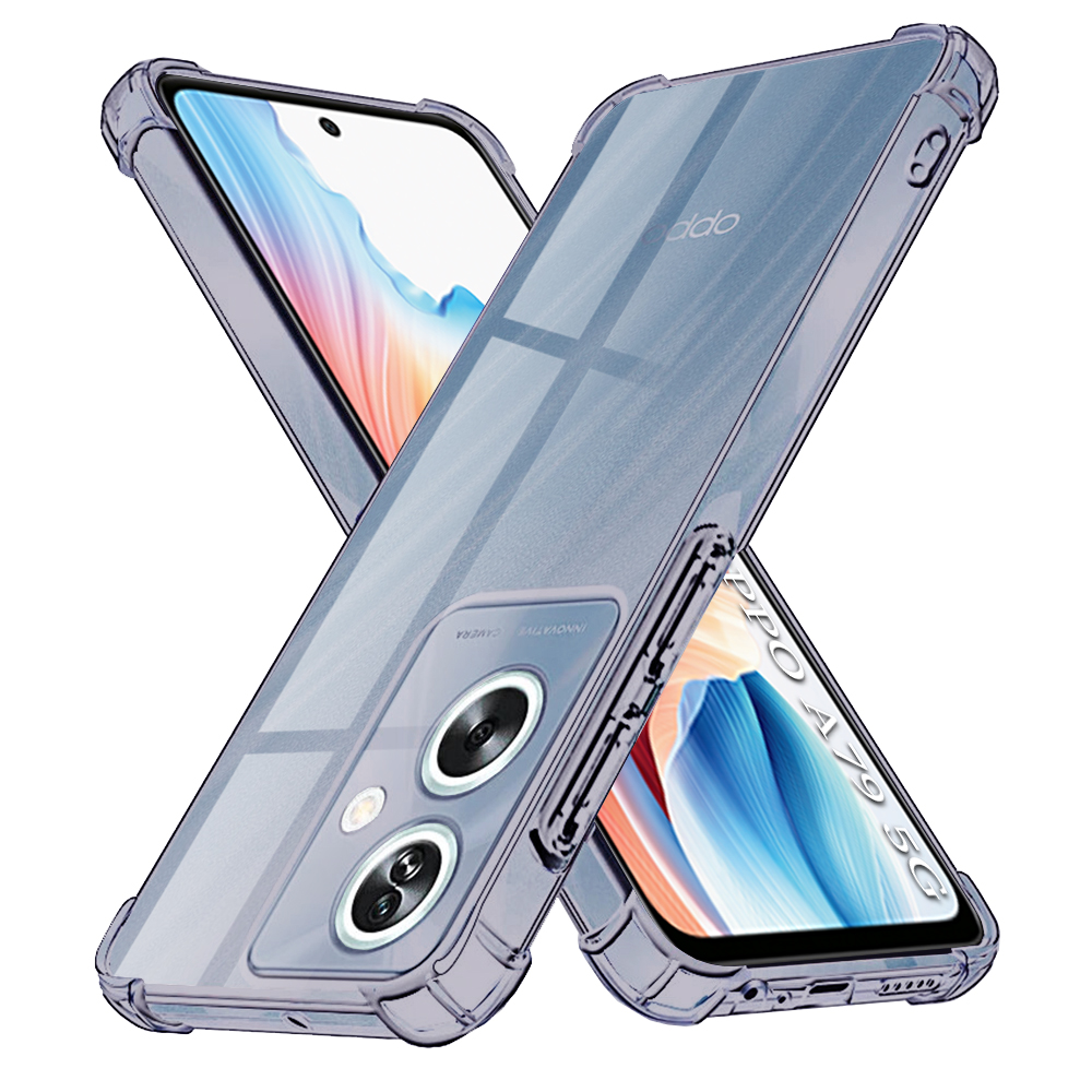 Калъф за Oppo A79 5G / OnePlus Nord N30 SE - Techsuit Shockproof Прозрачен Silicone - Smoke Черен