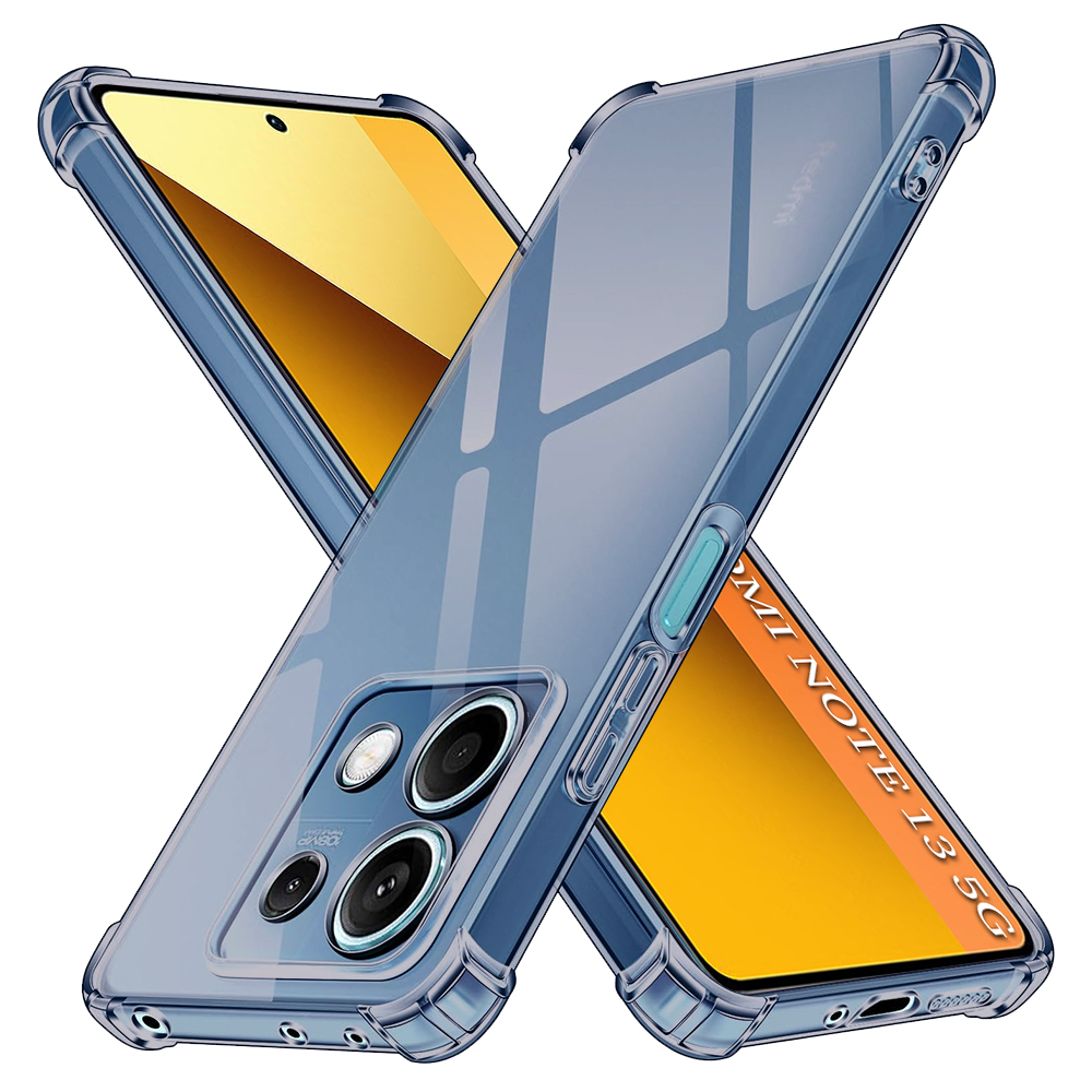 Калъф за Xiaomi Redmi Note 13 5G - Techsuit Shockproof Прозрачен Silicone - Smoke Черен