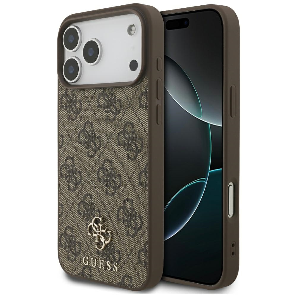 Калъф за iPhone 17 Pro Max - Guess 4G Small and Classic Logo MagSafe (GUHMP17XP4SM4MW) - Кафяв
