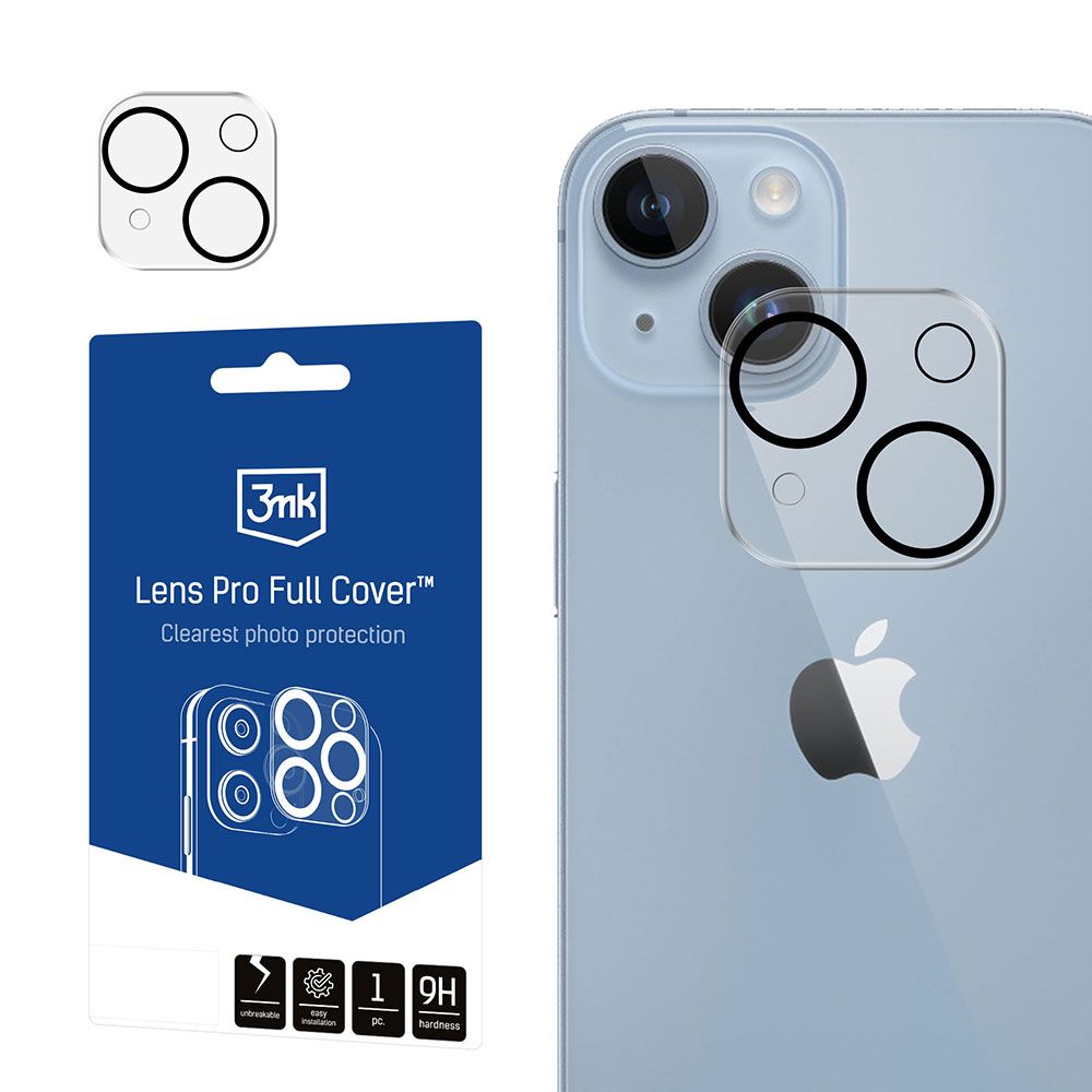 Калъф за iPhone 13 Mini / iPhone 13 - 3mk Lens Pro Full Cover - Прозрачен