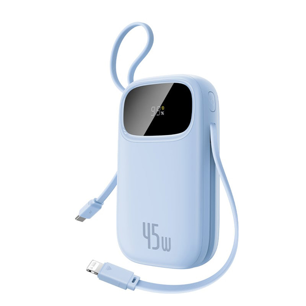 Power Bank, USB-C/Lightning кабели, 20000mAh, 45W, цифров дисплей - Baseus EnerFill FC31 Qpow 3 (E0028D03) - Galaxy Син